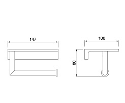 Timo Бумагодержатель с полкой для телефона Saona 13043/03 – фотография-2